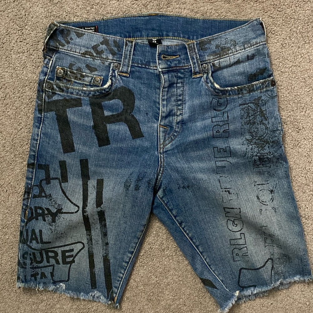 True Religion denim jean shorts 9/10 condition